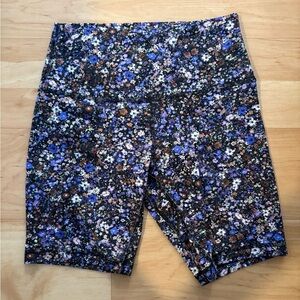 Floral Print Lululemon Biker Shorts